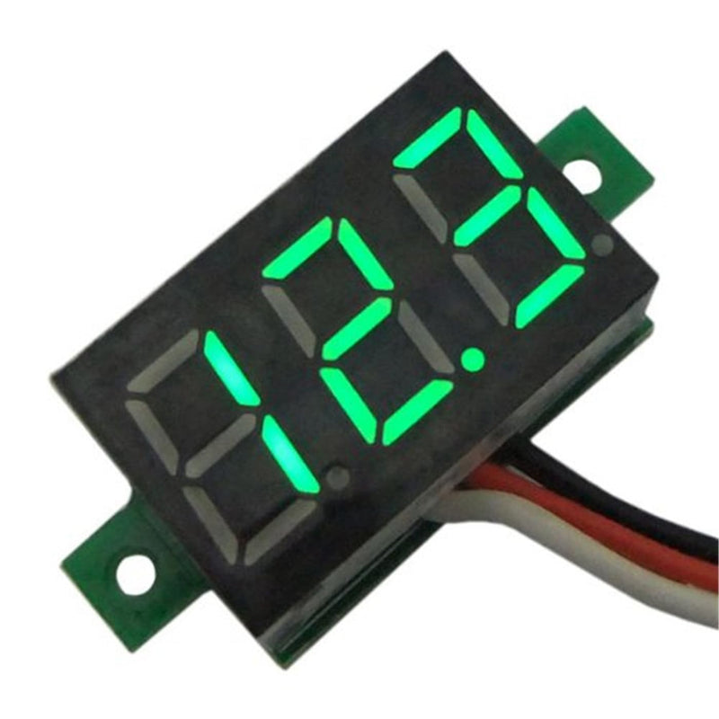 [Australia - AusPower] - Voltage Meter 3 Wire 0.36" DC 0~30V Digital Voltmeter Gauge Tester Red LED Display Panel Mount Car Motorcycle Battery Monitor Led Voltage Display 5pcs 