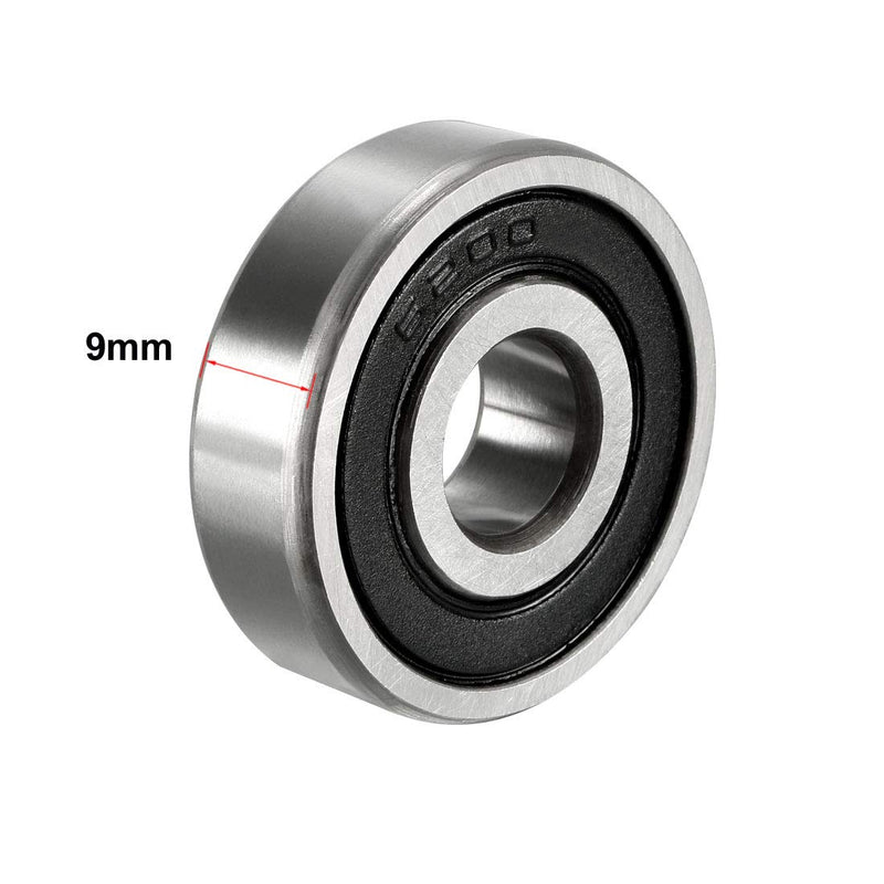 [Australia - AusPower] - uxcell 6200-2RS Ball Bearing 10mm x 30mm x 9mm Double Sealed 180200 Deep Groove Bearings, Carbon Steel (Pack of 2) 10mmx30mmx9mm 
