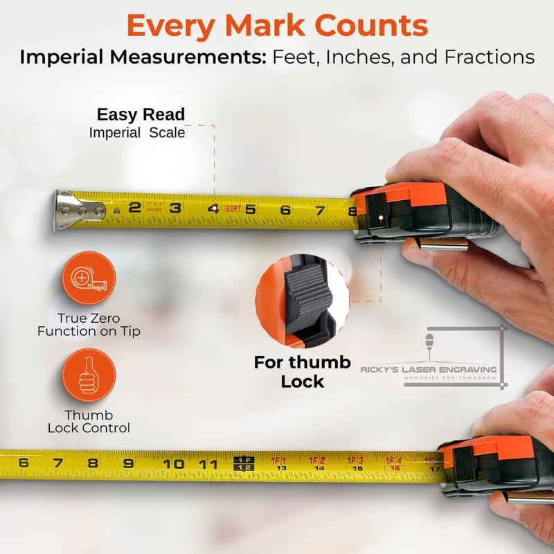 Papa Gifts from Kids – Funny & Useful Papa Birthday Gift, Fathers Day Gift for Papa, Practical Gift for Dad Who Fixes Things, 25 Ft Tape Measure Tool