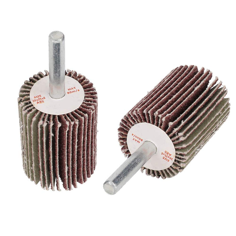 [Australia - AusPower] - Pack of 10 Flap Grinder 60 Grit Flap Grinder 30 x 40 x 6 mm for Drill/Rotating Tool for Removing and Polishing Rust Paint 