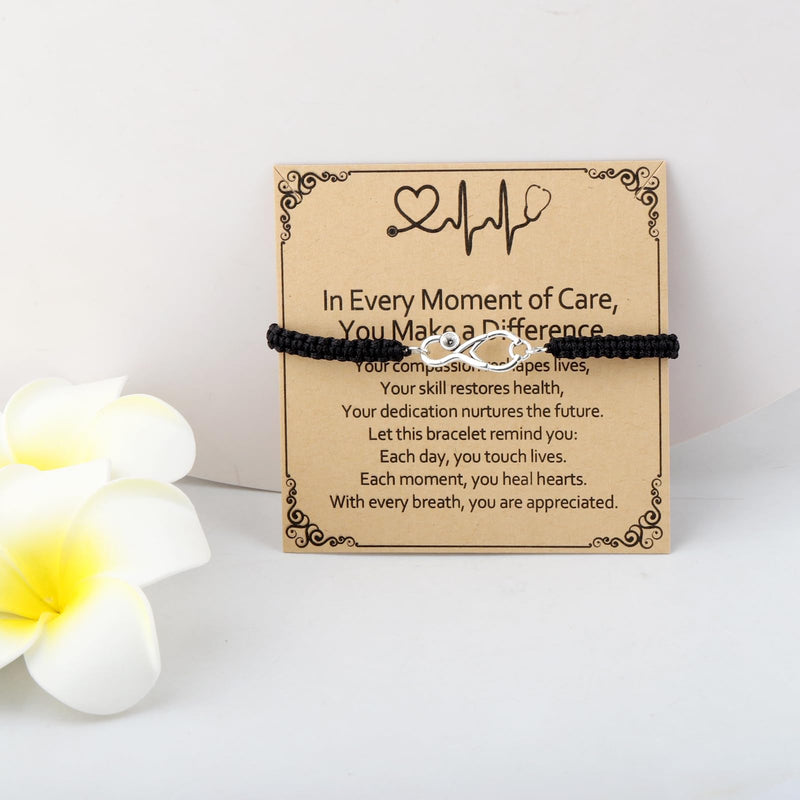[Australia - AusPower] - MAOFAED Stethoscope Bracelet, Appreciation Gift for Nurse/Doctor, You Make a Difference, Nursing Gift(every moment) 