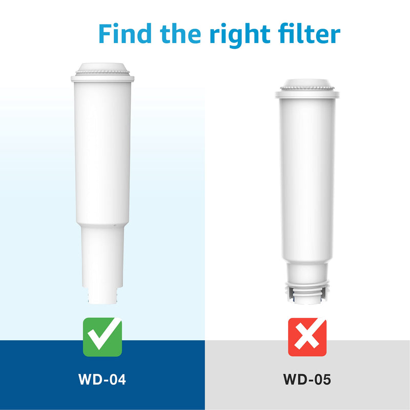 Waterdrop C04 Coffee Water Filter, Replacement for Jura® Clearyl White Filter Cartridge, Jura® Filter, 68739, Including Various Models of Nespresso®, Impressa®, TÜV SÜD Certified, 6 Pack 6 Count (Pack of 1)