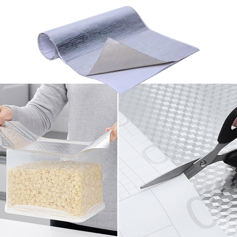 [Australia - AusPower] - Adhesive Backed Aluminized exhaust heat shield tape for wall behind grill 2000 Degrees High Temp Protection Material Thermal Barrier Blanket Mat (12'' X 12'') 12'' X 12'' 