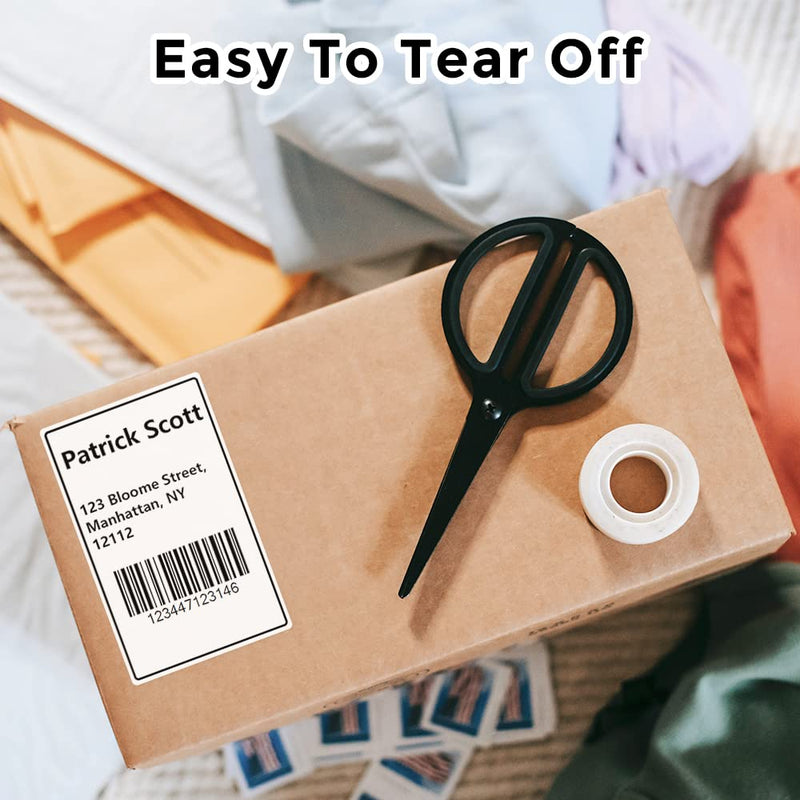 Phomemo 3 Roll 1.96" x 3.14" Multi-Purpose Thermal Label Compatible with M110/M220/M108/M250/M260/ M150/ M120/M200/M221 Printer,100 Labels/Roll,for Barcode,Name,Address,Labeling,Mailing,Business White 1.96'' x 3.14'' (50mm x 80mm)