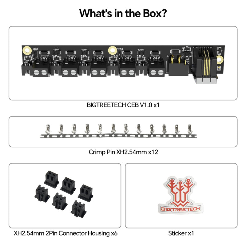 [Australia - AusPower] - BIGTREETECH CEB V1.0 CANbus Expansion Board Perfect for 2020 Aluminum Profiles Support Klipper, EBB SB2240/SB2209 EBB36/42 CAN+Octopus Pro H723, Manta M4P/M5P/M8P Control Board 
