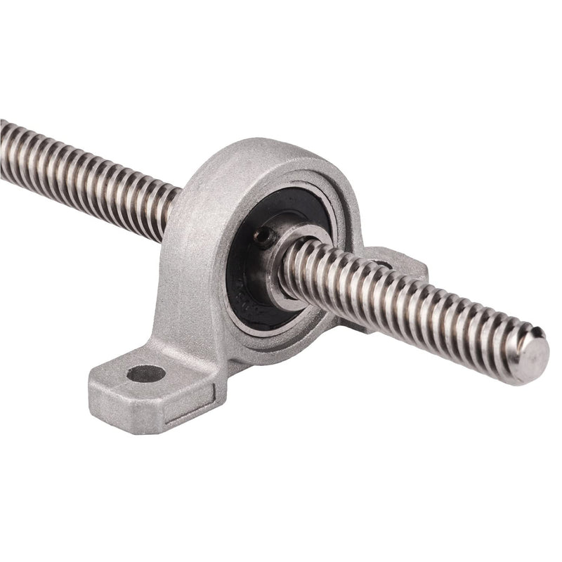 [Australia - AusPower] - 500mm/19.68inch T8 Lead Screw Nut Set, 8mm Diameter Lead Screw+2pcs KP08 Pillow Bearing Block+ 8x8mm Coupler for 3D Printer,CNC and DIY (500mm, Set) 500mm 