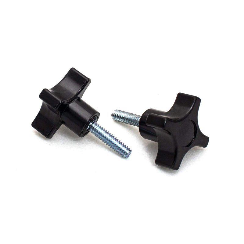 [Australia - AusPower] - POWERTEC QNB3009-P2 4-Point Stud Knobs, 5/16"-18 Threaded Thumb Screw Star Knob with 1" Stud, 10 PK 