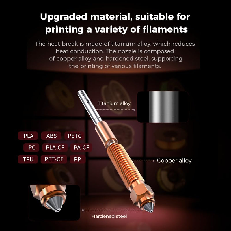 Creality Official K1/K1 Max/K1C Hotend Upgrades Kit,Ceramic Heating Block Ki with Unicorn Quick Swap Nozzle, Support 300°C High Temperature and 600mm/s High-Speed for K1 Series 3D Printer For K1C/K1/K1 Max