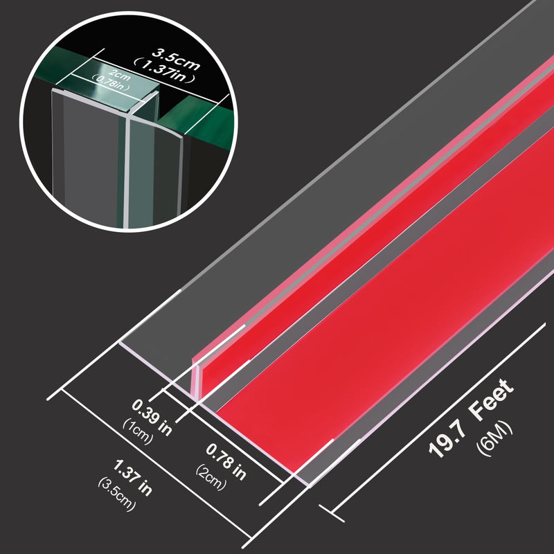 [Australia - AusPower] - ?2024 New Upgrade? T-shaped Clear Silicone Seal Strip for Door & Windows Gaps,Weather Stripping Door Seal Strip?19.7Ft Door Draft Stopper for Side of Door Transparent 