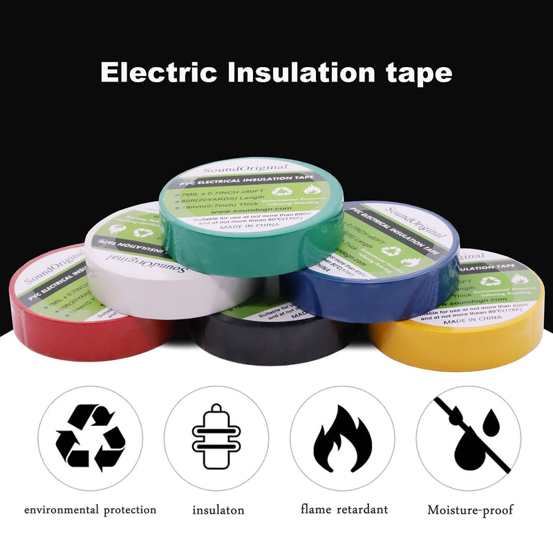 [Australia - AusPower] - UL/CSA Electrical Tape White 0.7 Inch by 60 Feet 4 Pack Waterproof Flame Retardant Indoor Outdoor High Temperature Resistance (60Ft White) 