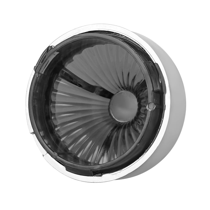 [Australia - AusPower] - FATECIM 2" Turn Signal Light Turbine Replacement Smoke Lenses Covers for Softail Street Road Glide Fat boy Sportster Dyna Deluxe Bikes Snap On repl. OEM# 68973-00 Chrome Bezel Turbine / Chrome / Smoke Lenses 