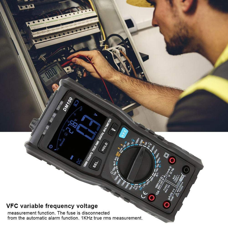 [Australia - AusPower] - Multimeter, DM100 Multimeter Digital High-Precision Intelligent AC/DC Voltage Current Frequency Tester oscilloscope multimeter Digital Multimeter 