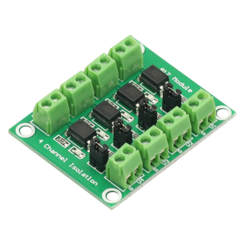[Australia - AusPower] - 3 Pcs PC817 4 Channel Optocoupler Isolation Board Voltage Converter Adapter Module 3.6-30V Driver Photoelectric Isolated Module PC 817 