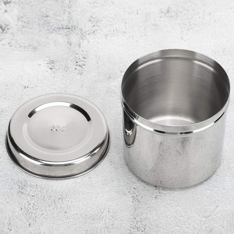 [Australia - AusPower] - 304 Stainless Steel Medical Ointment Jar, Cotton Container, Anti-Iodine Container for Hospital Beauty Salon 