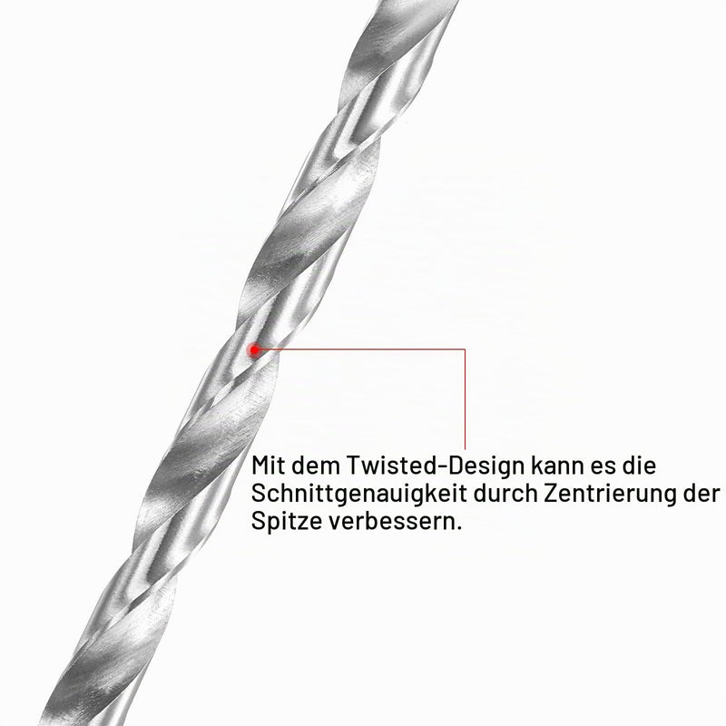sourcing map 2 x HSS twist drills (high-speed steel) extra long twist drill bits 6 mm drill diameter 160 mm length 6x160mm