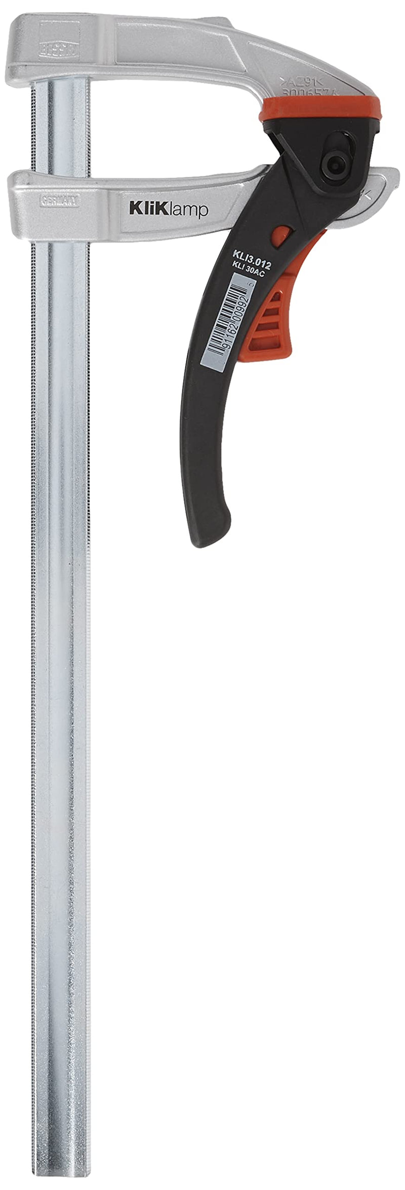 BESSEY KliKlamp Series Ratchet Action Lever Clamp - 12-Inch -KLI3.008 - Fast Action, Heavy Duty Clamps for Woodworking, Carpentry, & Cabinetry - Professional Grade for DIY and Home Improvement 12 in.