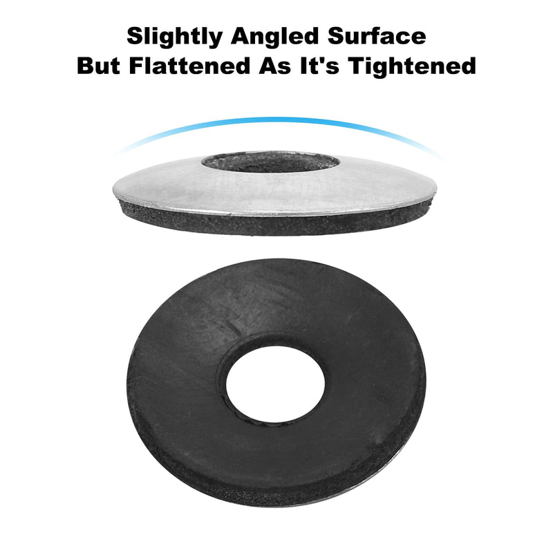 [Australia - AusPower] - PATIKIL 3/8"x1" EPDM Bonded Sealing Washers, 50 Pieces Galvanized Neoprene Rubber Backed Screw Gasket for Industrial Home Machinery Ships Roof 3/8"x1" 