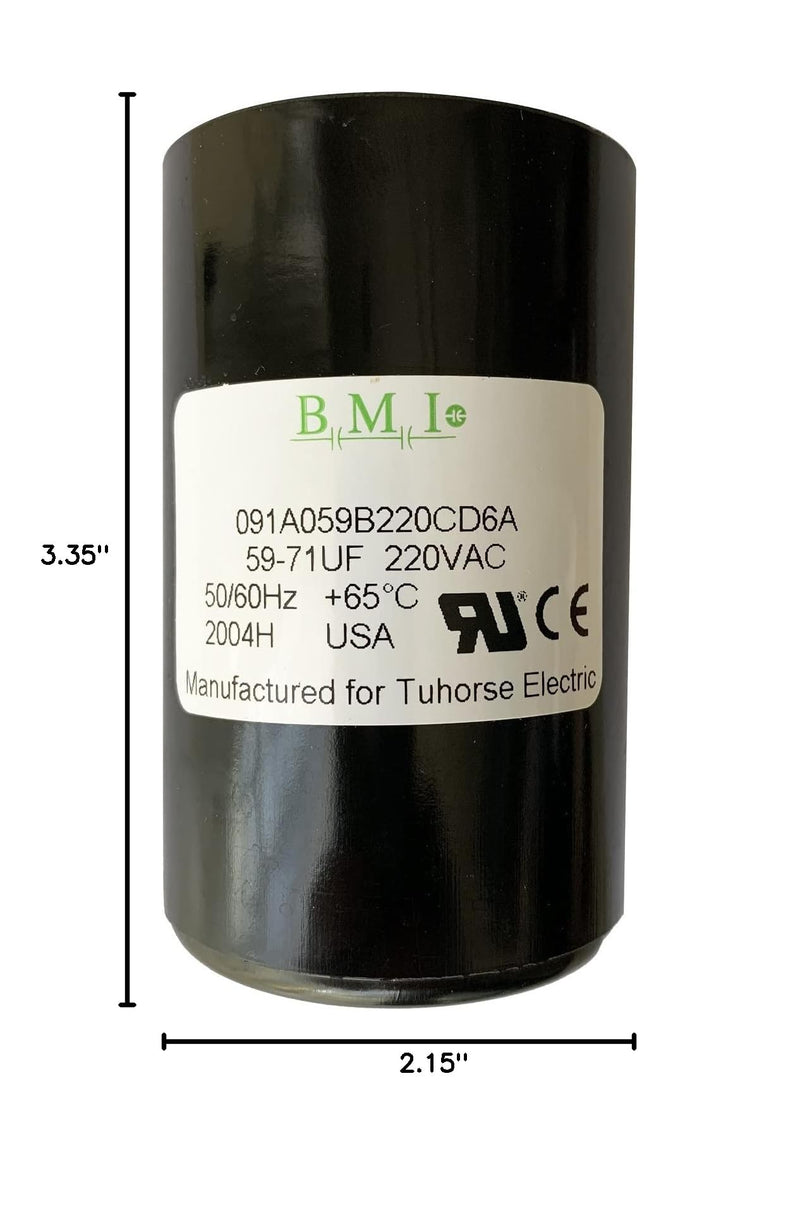 [Australia - AusPower] - 59-71 MFD (uF) 220VAC 1/2 and 3/4 HP Well Pump Control Box Motor Start Capacitor for Franklin 275464105, 2801054915, CRC 2824075015 New 