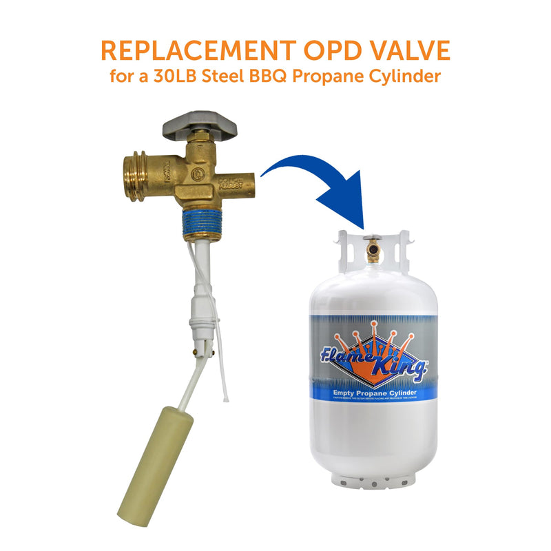 [Australia - AusPower] - Flame King VOPD30 30-Pound Propane Tank Cylinder OPD (Overfill Protection Device) Valve 