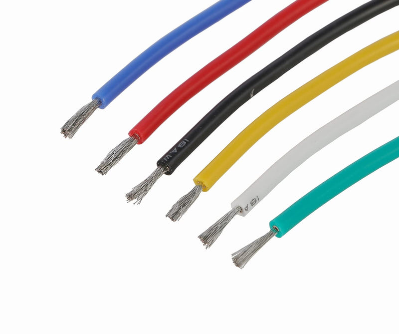 [Australia - AusPower] - 18 Gauge Wire Spool 13.2ft / 4m Each 6 Colors,18 AWG Stranded Wire Hook up Wire Kit, Silicone Rubber Insulated/Tinned Copper/Flexible/18AWG Wire for Automotive Wiring 18awg silicone wire set 