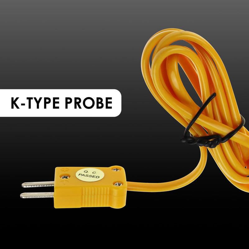 [Australia - AusPower] - K Type Thermocouple Clamp Probe Thermocouple Temperature Sensor Clip Lead Pipe Clamp HVAC Temperature Range -40~392°F (-40~200°C) 