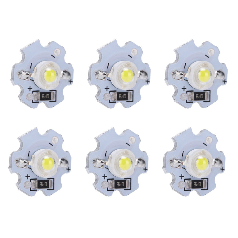 Hilitand Pack of 25 LED Chips LED Lamp Beads DIY Lighting Fixture High Power 5V 200 LM 1W (Pure White 6000-6500K) Pure White 6000-6500k