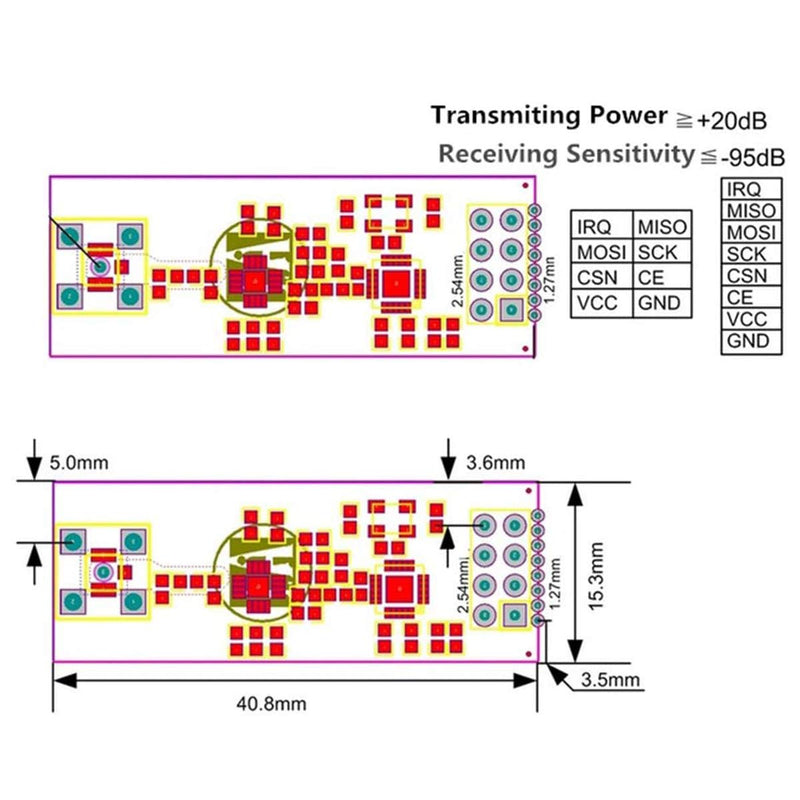 [Australia - AusPower] - MakerFocus 3pcs nRF24L01+PA+LNA Wireless Transceiver RF Transceiver Module 2.4G 1100m with Antenna and 3pcs NRF24L01+ Breakout Adapter with 3.3V Regulator on-Board for Arduino 