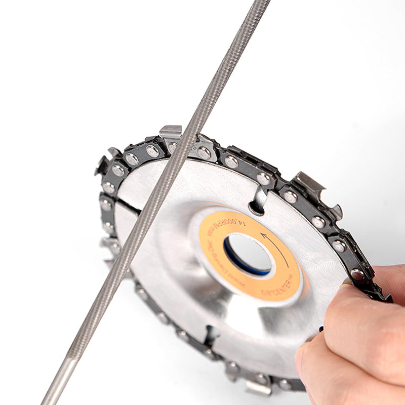 [Australia - AusPower] - Pack of 8 File for Chainsaw, 4 mm, Chainsaw File, Saw Chains, Round File with Plastic Handle, Hard Steel, Round File for Repair and Sharpening 3/8 Inch Chainsaws Lawn Mower 