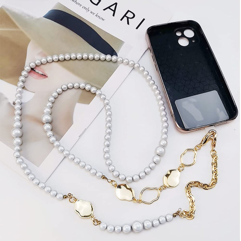 [Australia - AusPower] - Phone Crossbody Chain CellPhone Lanyard,Universal Phone Chain Strap with Tether Patches Compatible with Most Phones P 