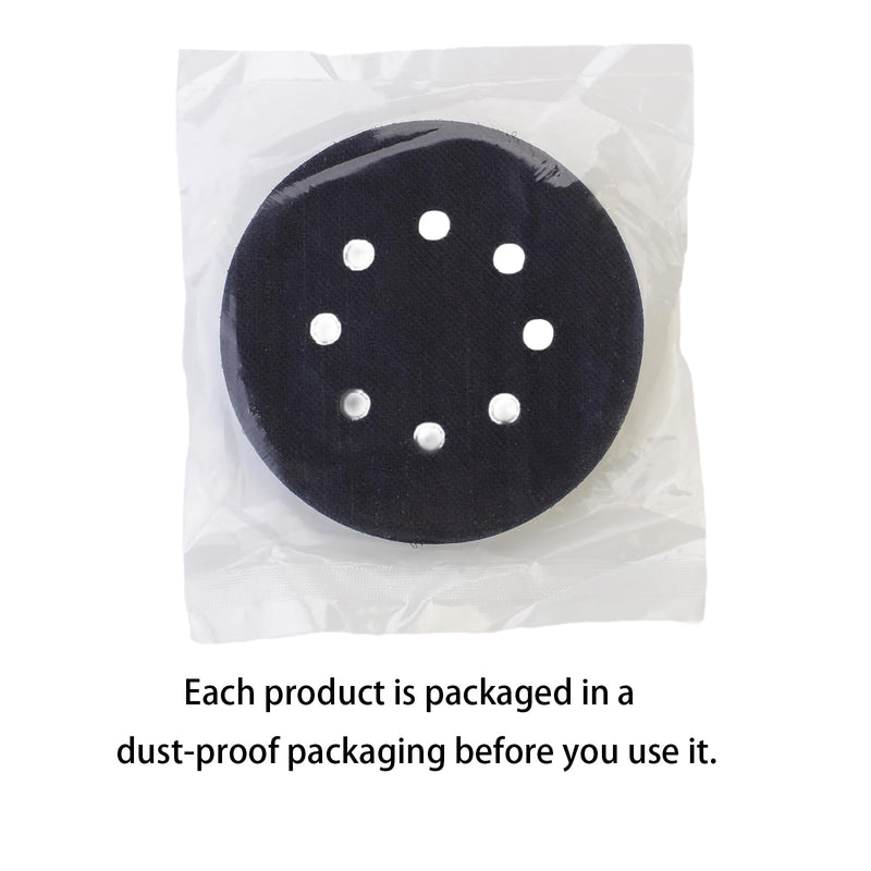 [Australia - AusPower] - 2 Pack 5 Inch 8 Holes Foam Interface Pad Surfprep Foam Sanding Pads for Buffer (2 Pack) 2 Pack 