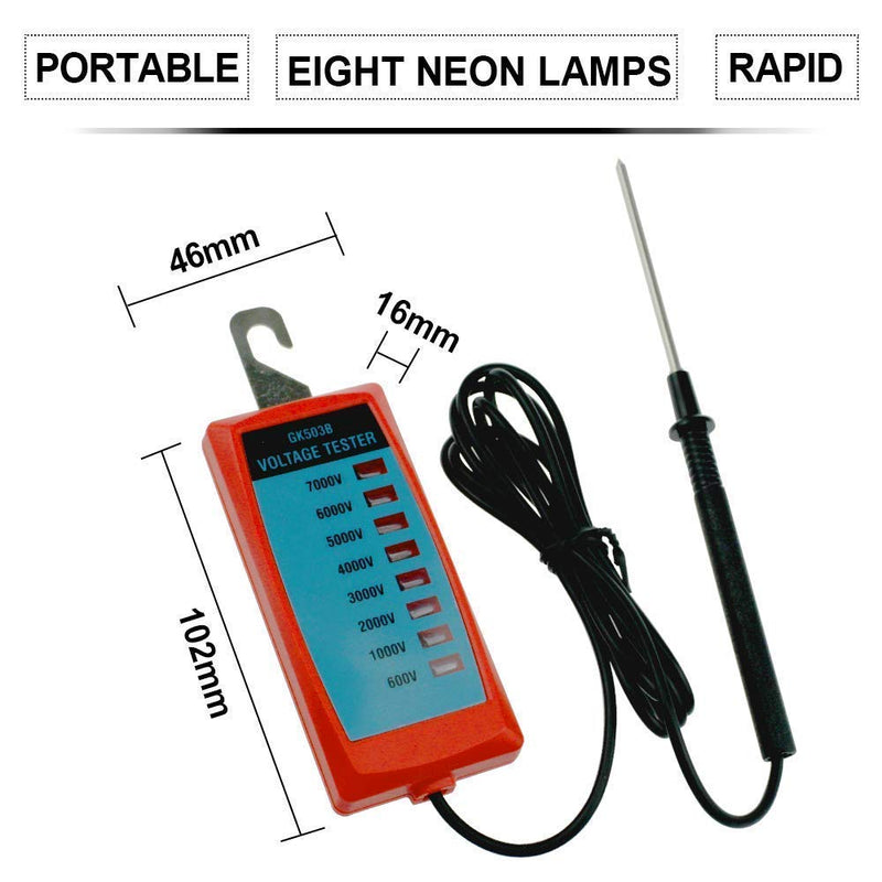 [Australia - AusPower] - ALLOSUN Electric Fence Tester Fault Finder Digital Electric Fence Voltage Tester (EM555+GK503B) 