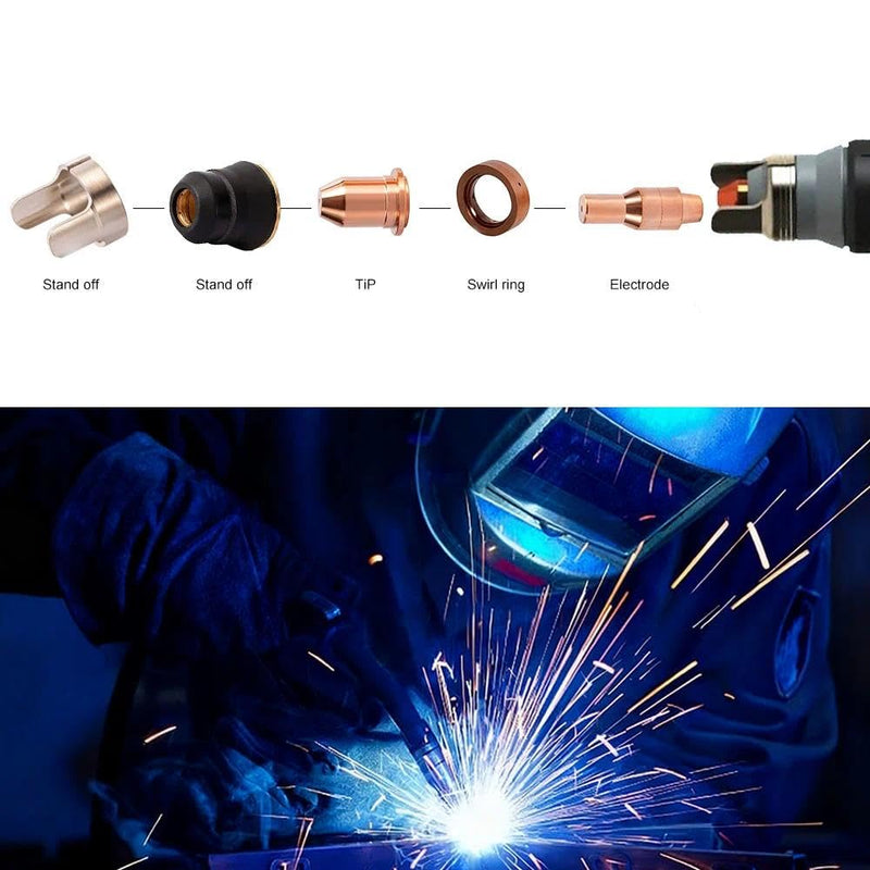 [Australia - AusPower] - Plasma Torch Electrode 56576 Nozzle 56811 56255 45A fits Harbor Freight Titanium Plasma45 TI-PC45 iPT-45 58895 Plasma Torch consumables,23pk 