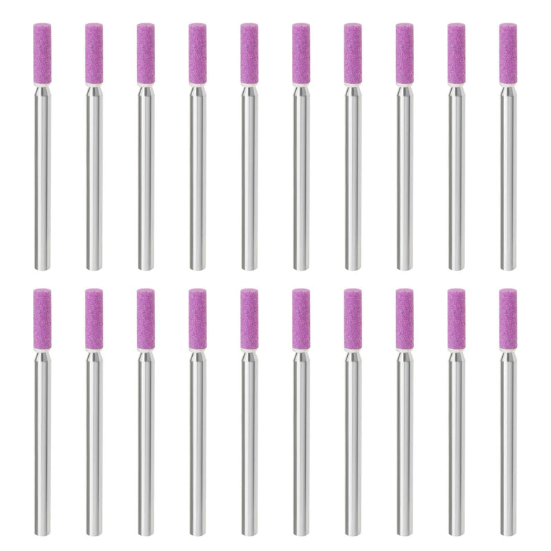 [Australia - AusPower] - ECSiNG 20-Piece Grinding Stone Bits, Rotating Whetstone Drill Bit Set Made of Corundum Grinding Stones Accessory Set Grinding Electric Saws, 3 mm Stone Diameter 3.0mm 