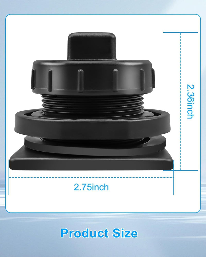 [Australia - AusPower] - Stock Tank Drain Plug Kit Compatible with Rubbermaid Commercial 50 70 100 150 300 Gallon Stock Tanks, Stock Tank Plug Replaces FG424300BLA FG424288BLA, Stock Tank Float Valve Drain Replacement 2 packs 
