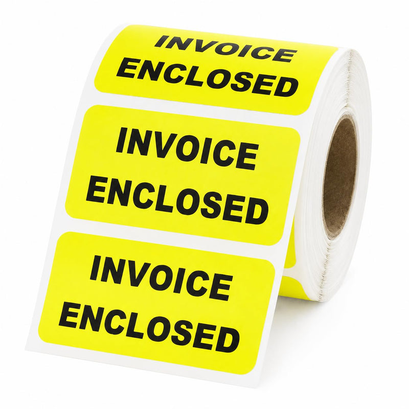 Invoice Enclosed Inventory Labels 2" x 1"