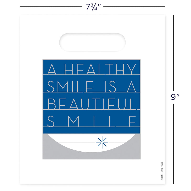 [Australia - AusPower] - Beautiful Smile Dental Giveaway Bags, 7-3/4" x 9", Pack Of 100 