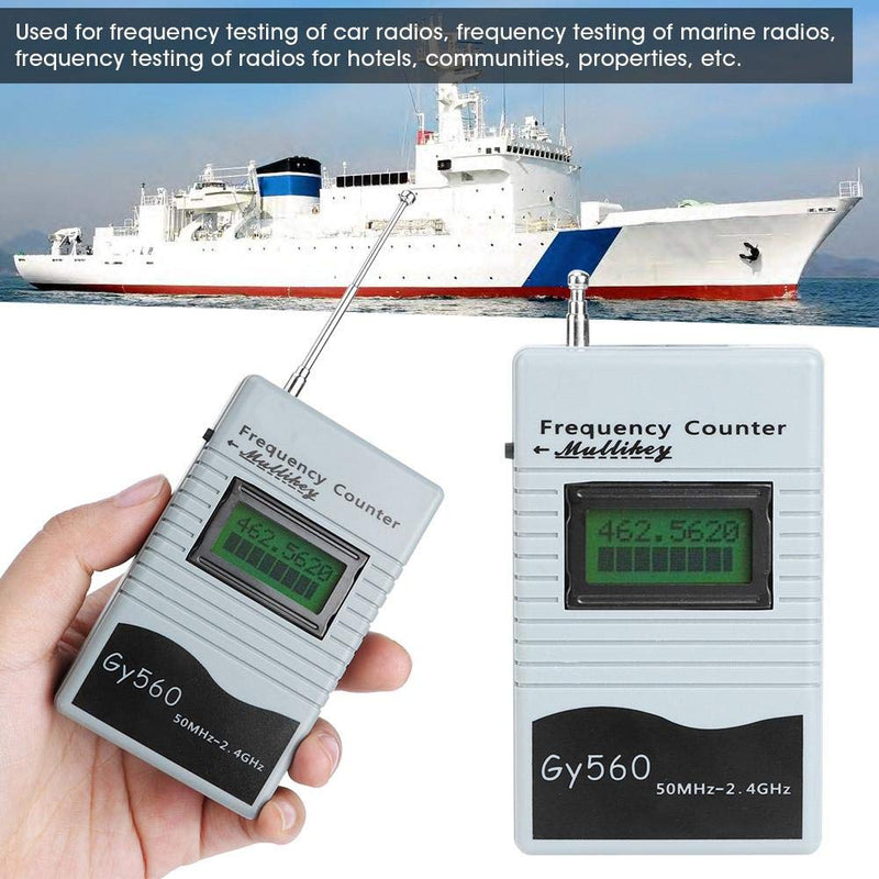 [Australia - AusPower] - Frequ Counter, High Frequency Counter, Gy560 50 MHz to 2.4 GHz Portable Frequency Counter, Two-Way High Frequency Meter for Car Boats 
