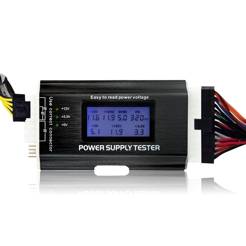 [Australia - AusPower] - Computer PC Power Supply Tester, Power Supply Host Inspection Maintenance Tester Tool with LCD Display, 20/24 4/6/8 Pin Power Supply Tester for ATX/ITX/TFX/BTX Power Supplies 