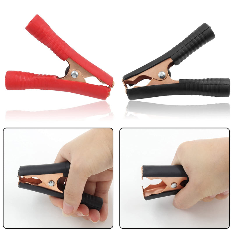 [Australia - AusPower] - 10Pcs 100A Insulated Alligator Clips Electrical Heavy Duty Alligator Clamps, Battery Replacement Cable Metal Spring Loaded Jumper Clips for Car Auto Vehicle Boat (Red & Black） 