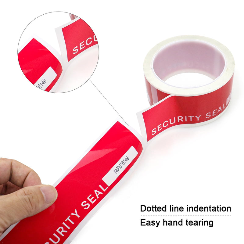 BOMEI PACK Transfer Tamper Evident Security Tape,Tamper Proof Packing Tape,Transfer Tamper Resistant Void Tapes Red for Evidence Box, Envelope, Shipment (Pre-Cut) Pre-cut