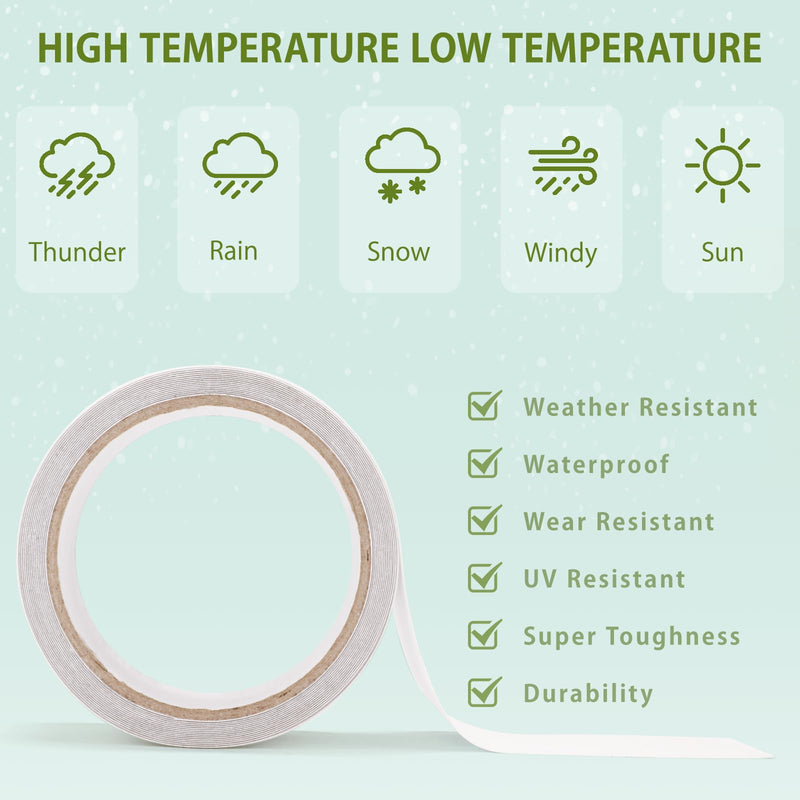 SEISSO Clear Repair Tape, Waterproof Canvas Patch Vinyl Repair Tape for RV Awning Tents Covers Fabric Camping Sail Boat Umbrellas Bimini Tops -16.34FT x 1.97 Inches, 1 Roll
