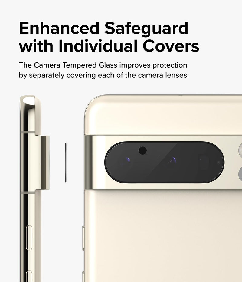 [Australia - AusPower] - Ringke Camera Glass [Multi-Layer Protection] Compatible with Google Pixel 8 Pro Camera Lens Protector, Tempered Glass Cover - 3 Pack 