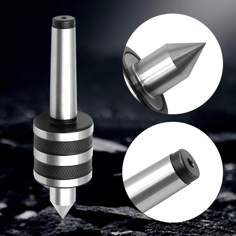 [Australia - AusPower] - MT2 Live Center, 60 Degree Morse Taper 2MT, 5000 Max RPM, Precision Lathe Medium Duty Live Tailstock Center for Triple Bearing Lathe Medium Duty CNC Work 