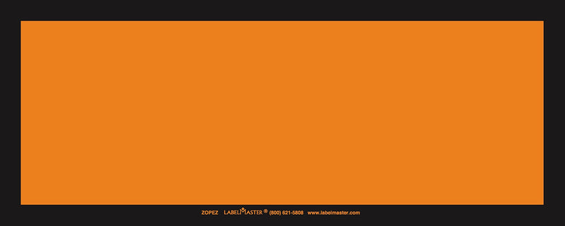 Labelmaster ZOPEZ Blank Panel Hazmat Placard, E-Z Removable Vinyl, Orange (Pack of 25)