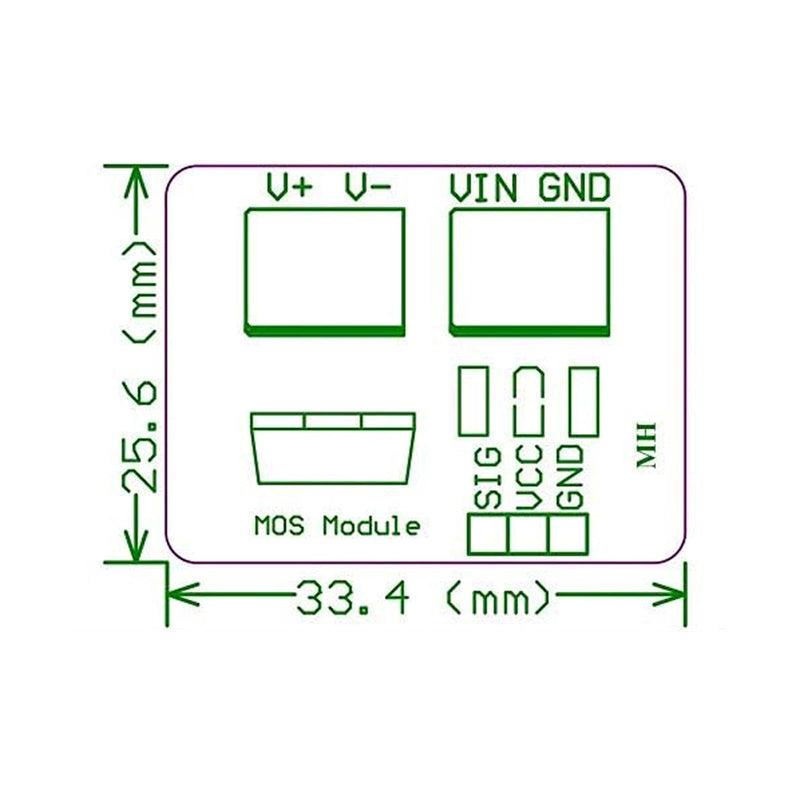 [Australia - AusPower] - GERUI Mosfet Driver Module 0-24 V 3.3 V / 5 V MOSFET Button Mos Tube Field Effect Tube Single Chip PWM Drive Module for Arduino MCU ARM RF-520 Pack of 10 