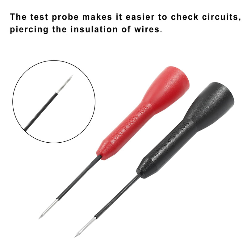 [Australia - AusPower] - Litoexpe 6 Pieces 2mm Needle Test Probes, 600V/10A Non-Destructive Multimeter Test for Fluke Leads tl71 tl75 6 Pcs 