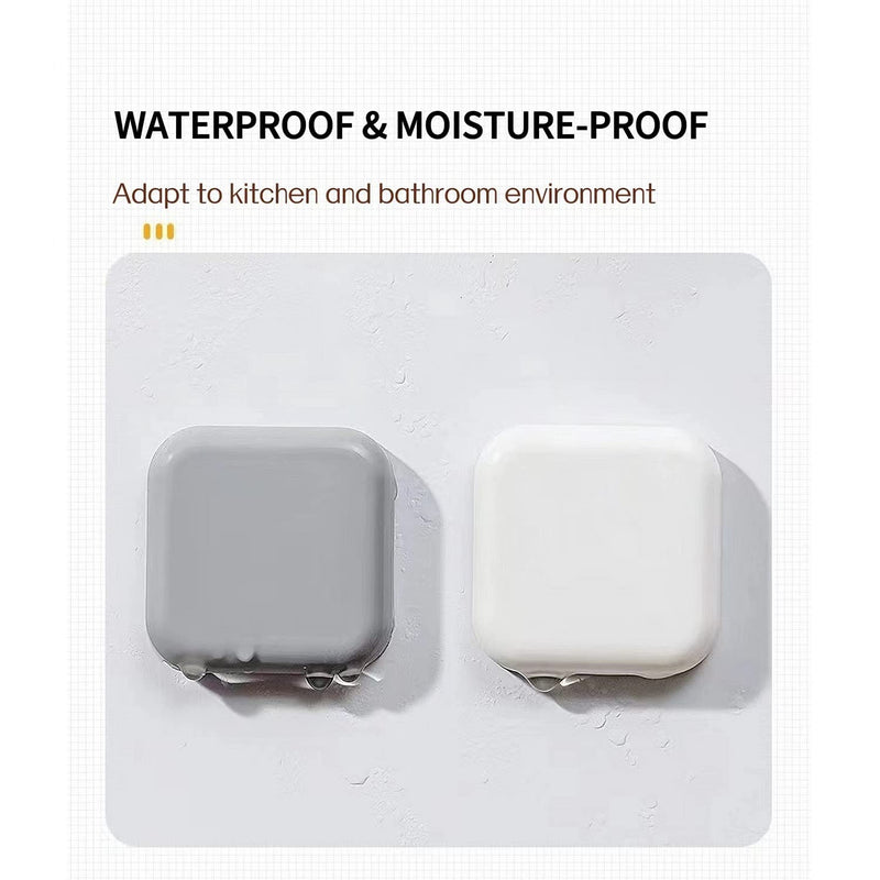 [Australia - AusPower] - Door Stoppers Wall Protector - Silicone Door Knob Guard Wall Shield - Self-Adhesive Door Handle Bumper Silencer for Home ? Office Walls (White, Gray, Black) 6pcs, Square 