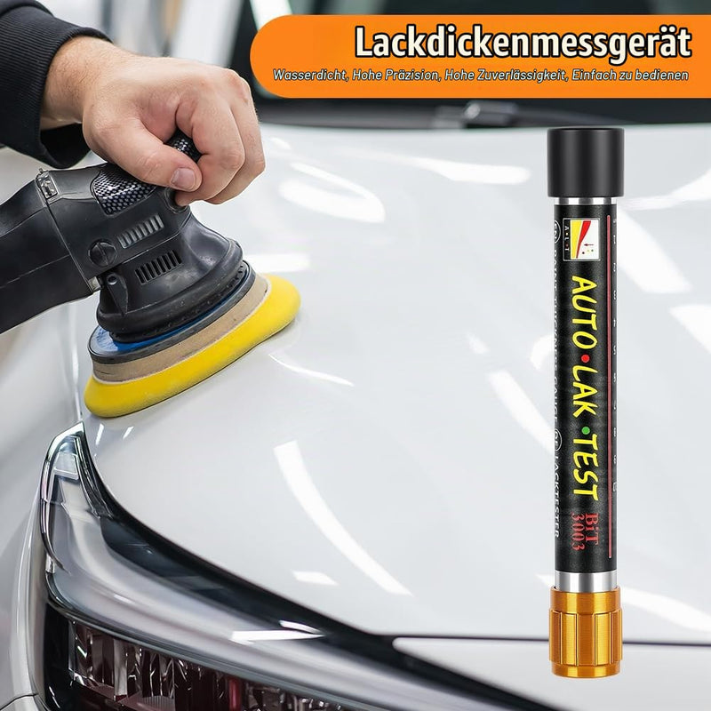 Magnetic Paint Thickness Gauge, Paint Thickness Gauge for Motor Vehicles, with a Tread Depth Gauge, Waterproof and Portable, Body Damage Detector, with Magnetic Probe Scale