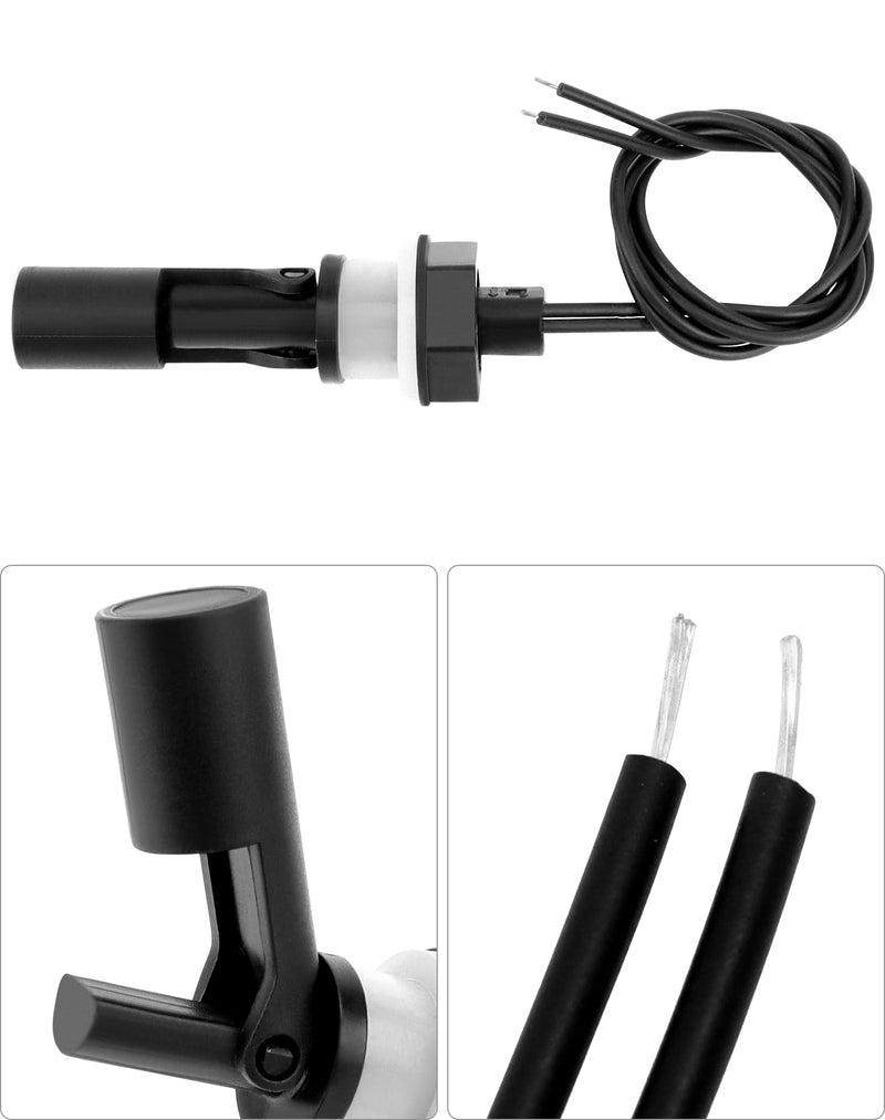 [Australia - AusPower] - QWORK Water Level Sensor, 10 Pack 110V DC Side Mounted Horizontal Liquid Float Switch for Aquarium Tank, Fish Tank Liquid Float Switch Sensor 