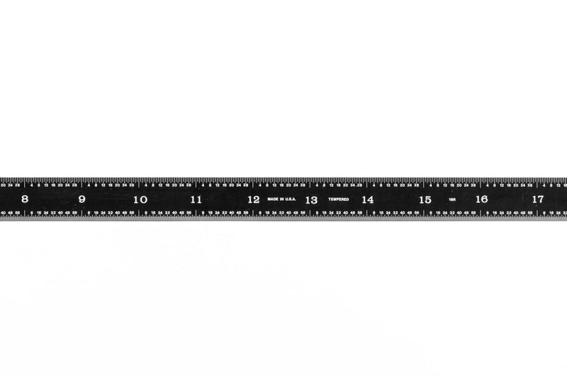 [Australia - AusPower] - PEC Tools 161-024EZ, 24 Inch Flexible Ruler, 16R (32nds, 64ths, 50 THS, 100ths),Made in US, Stainless Steel, Black Chrome 24 Inch-16R 